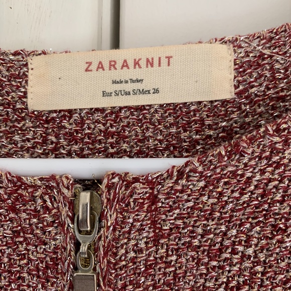 Sparkly Pink ZaraKnit Zip-up Long Sleeve Blouse - Picture 6 of 7